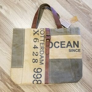 Canvas and burlap bag